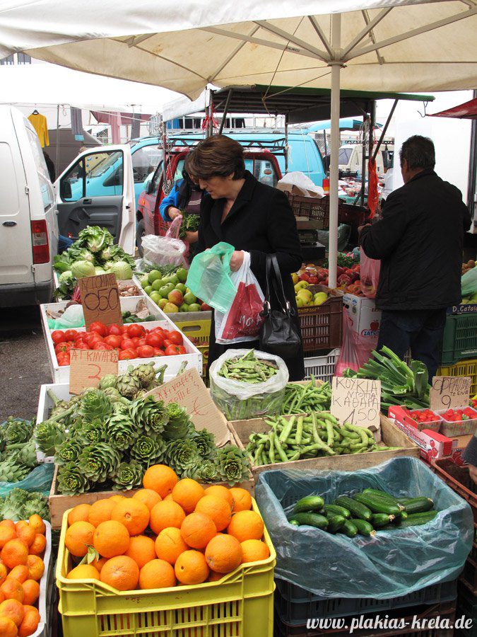 Markt in Rethymno im Frühling